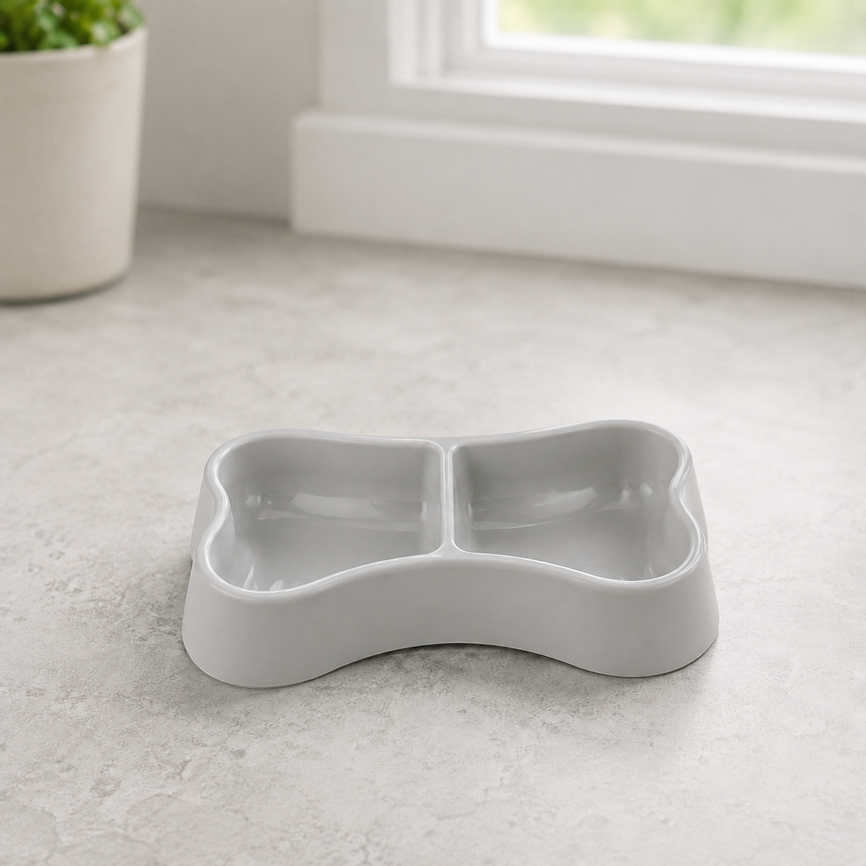 Zugo Pastel Bone Double Bowl