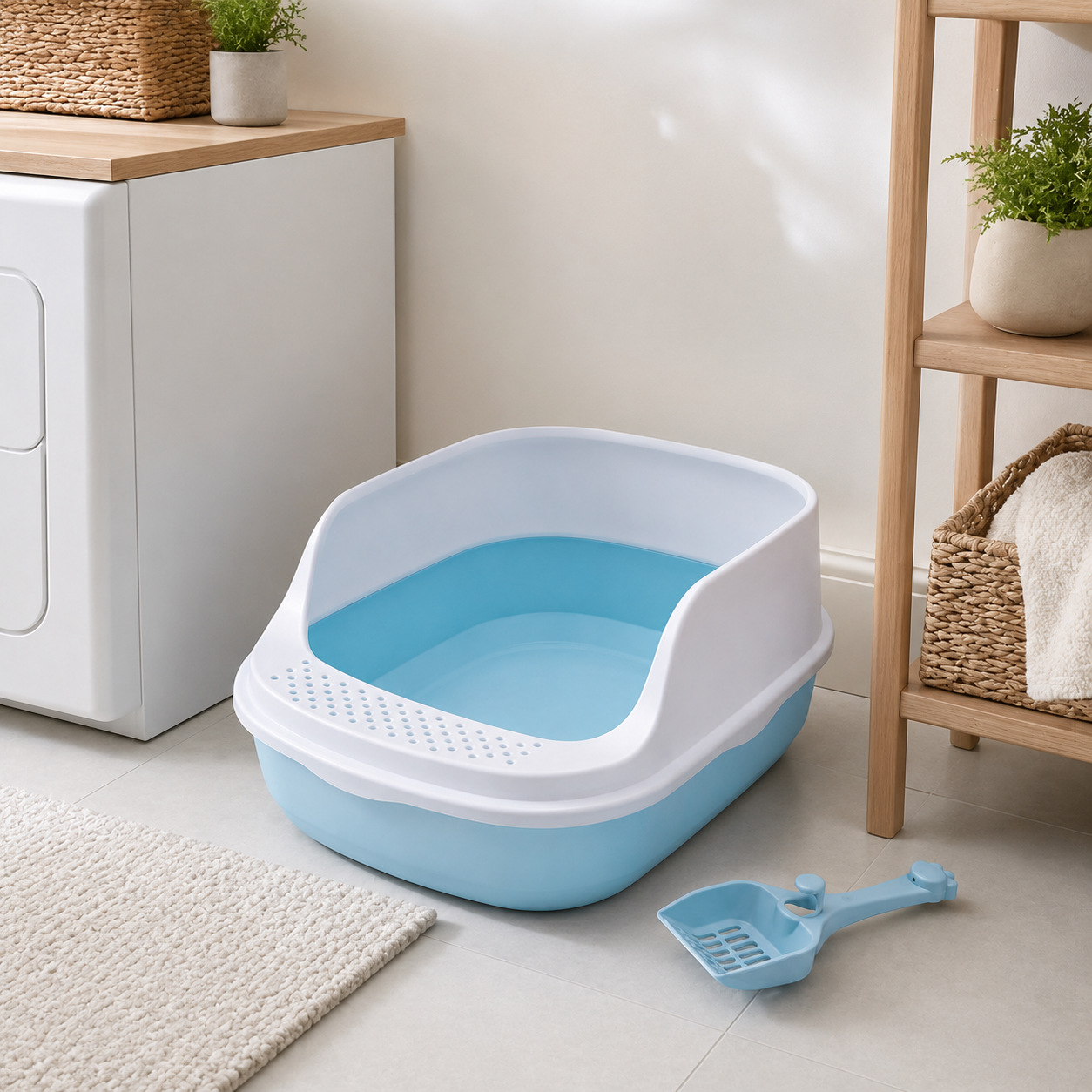 Zugo Pastel Square Rim Large 47x39x20 Litter Box