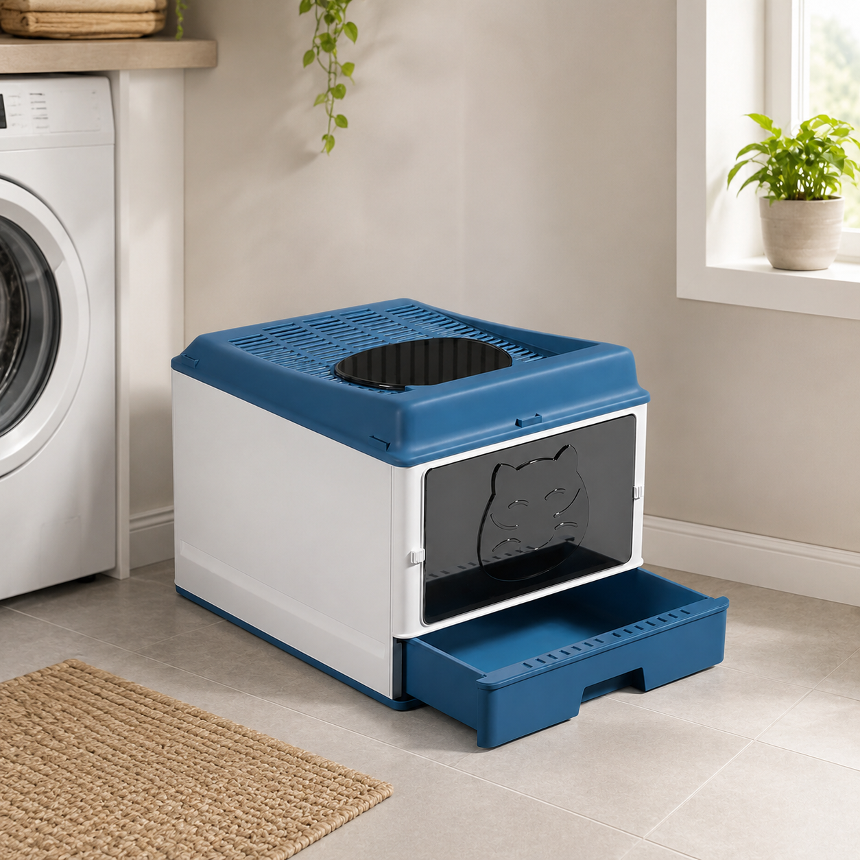 Zugo Drawer Blue 50x40x38 Litter Box