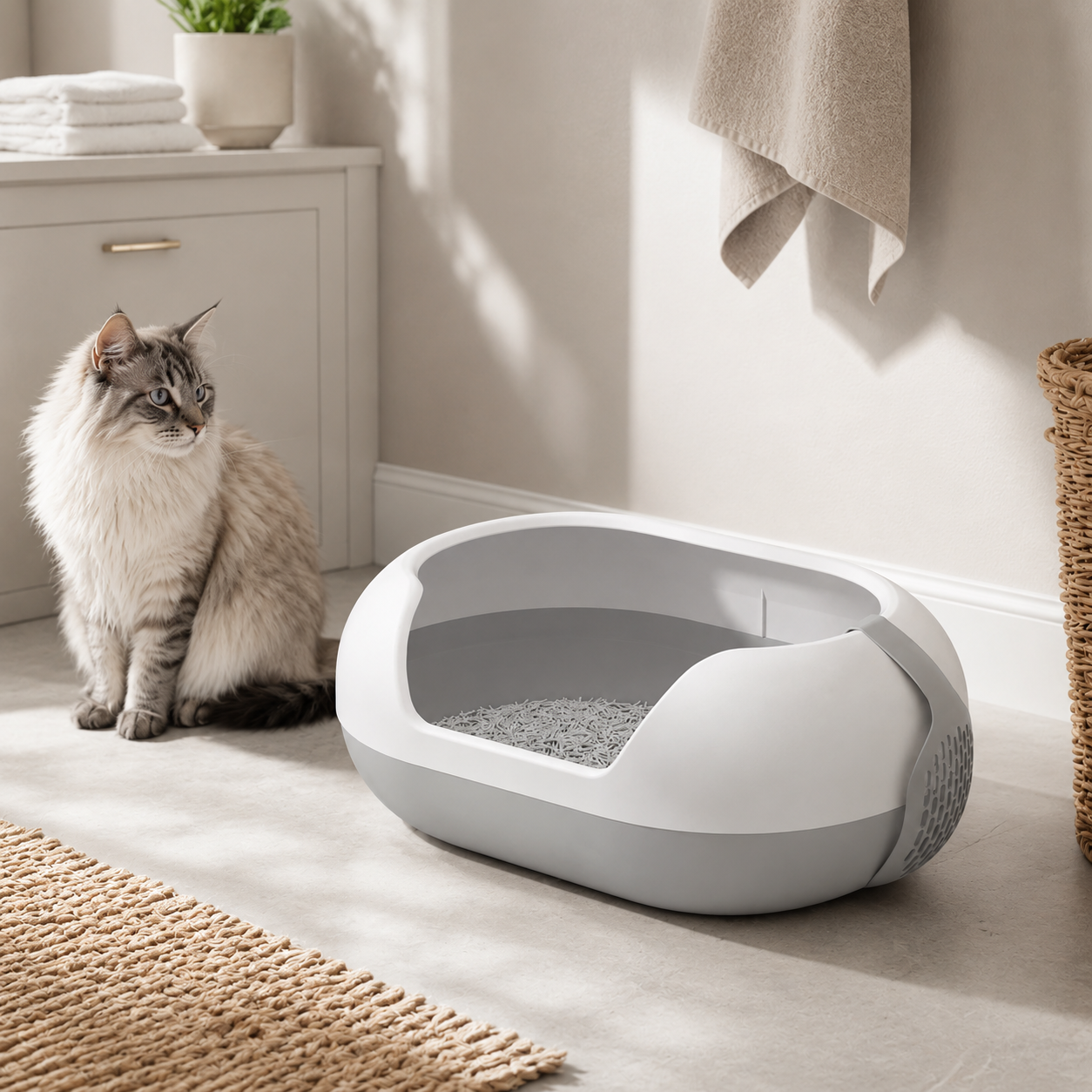Zugo Space Capsule Grey 60x41x23 Litter Box