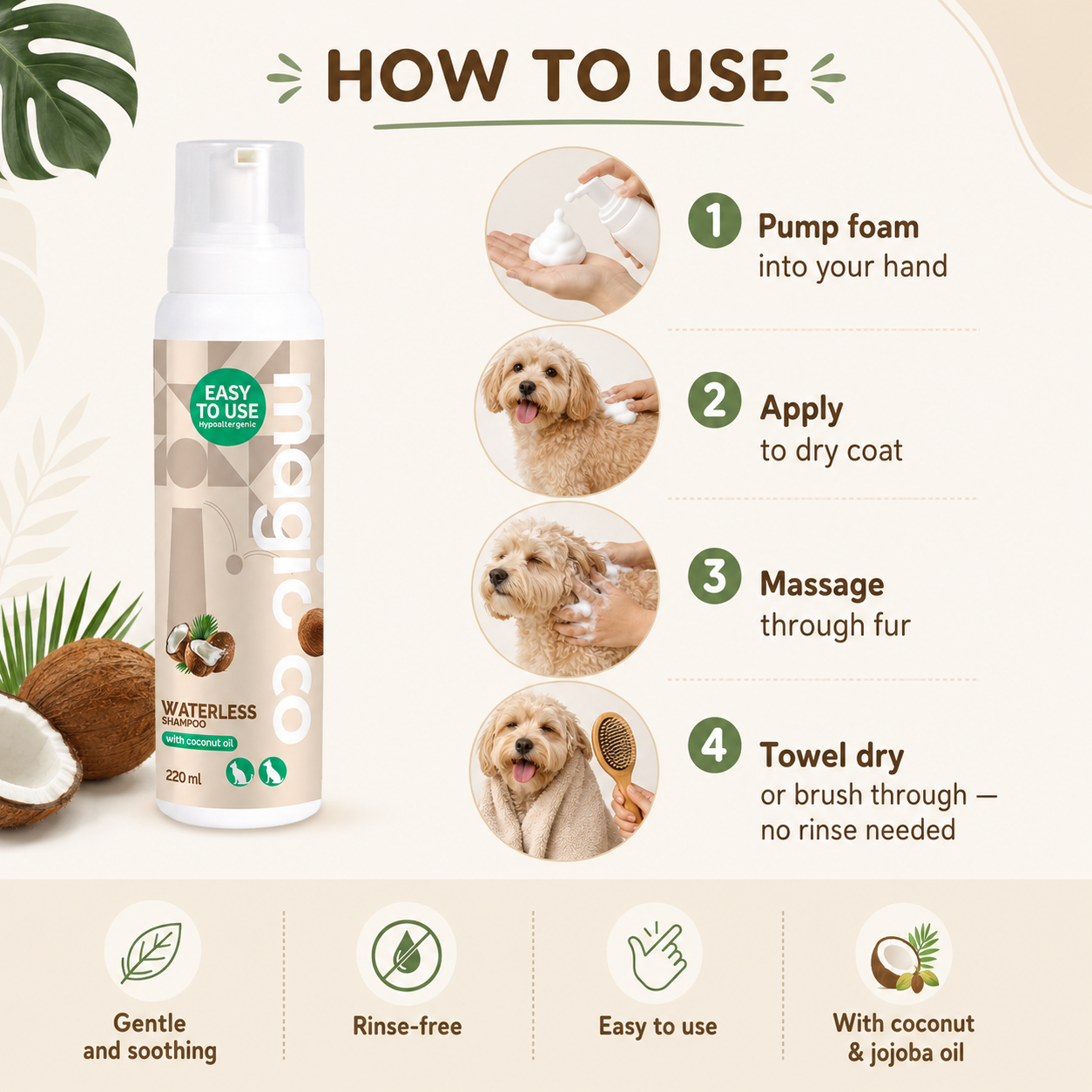 Magicoco Shampoo Waterless 220ml