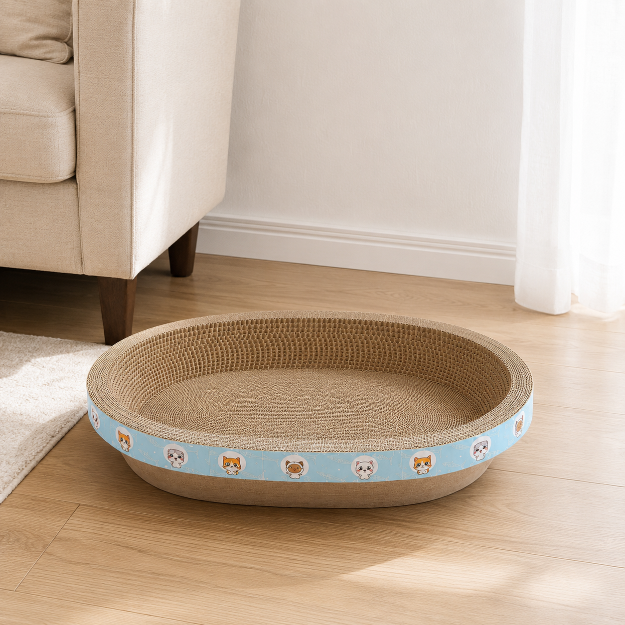 Zugo Blue Wave Small Cat Scratcher