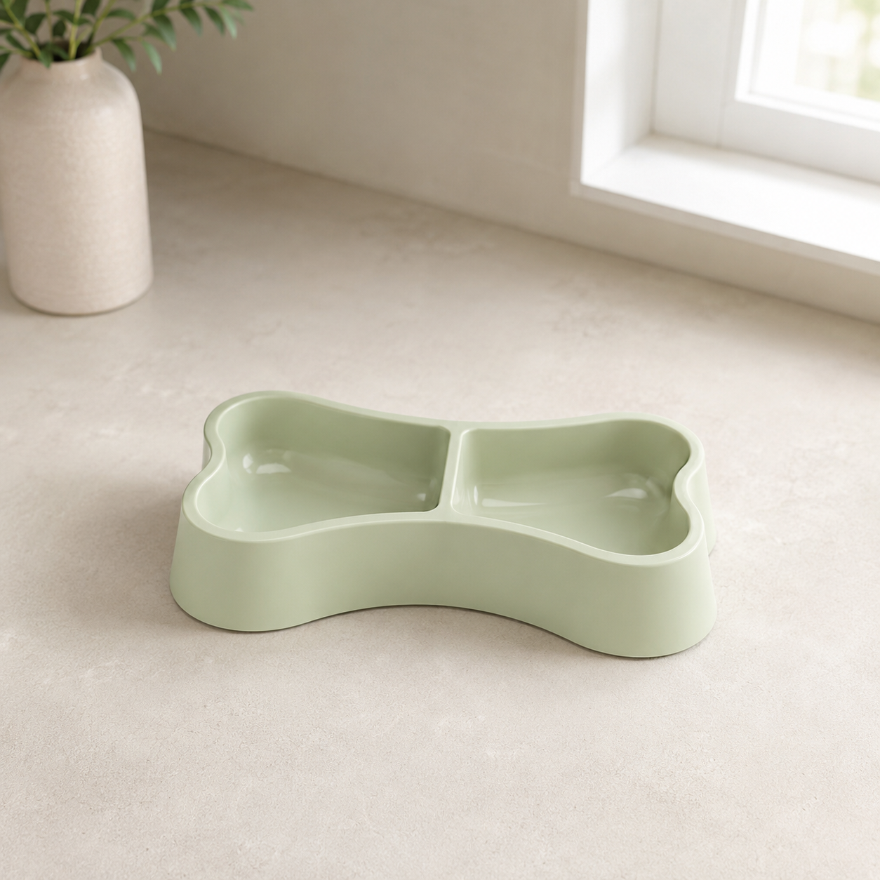 Zugo Pastel Bone Double Bowl