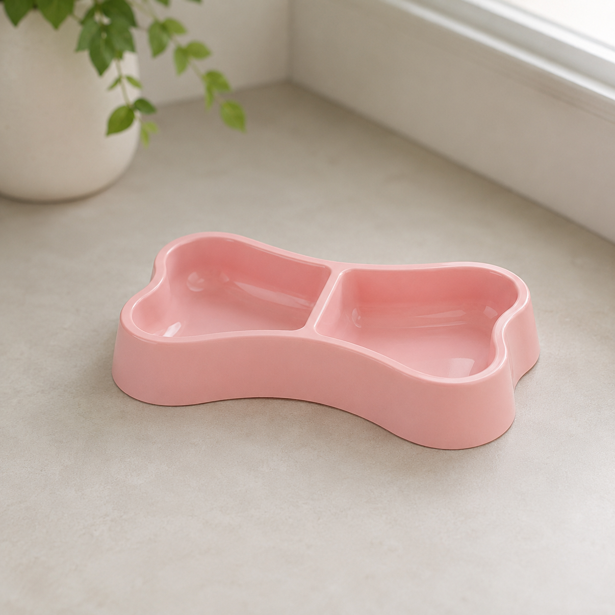 Zugo Pastel Bone Double Bowl