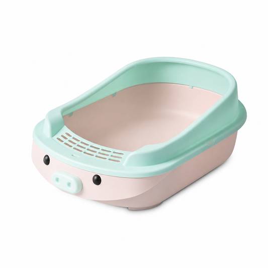 Zugo Pastel Cartoon Pink Small 19x43x14 Litter Box