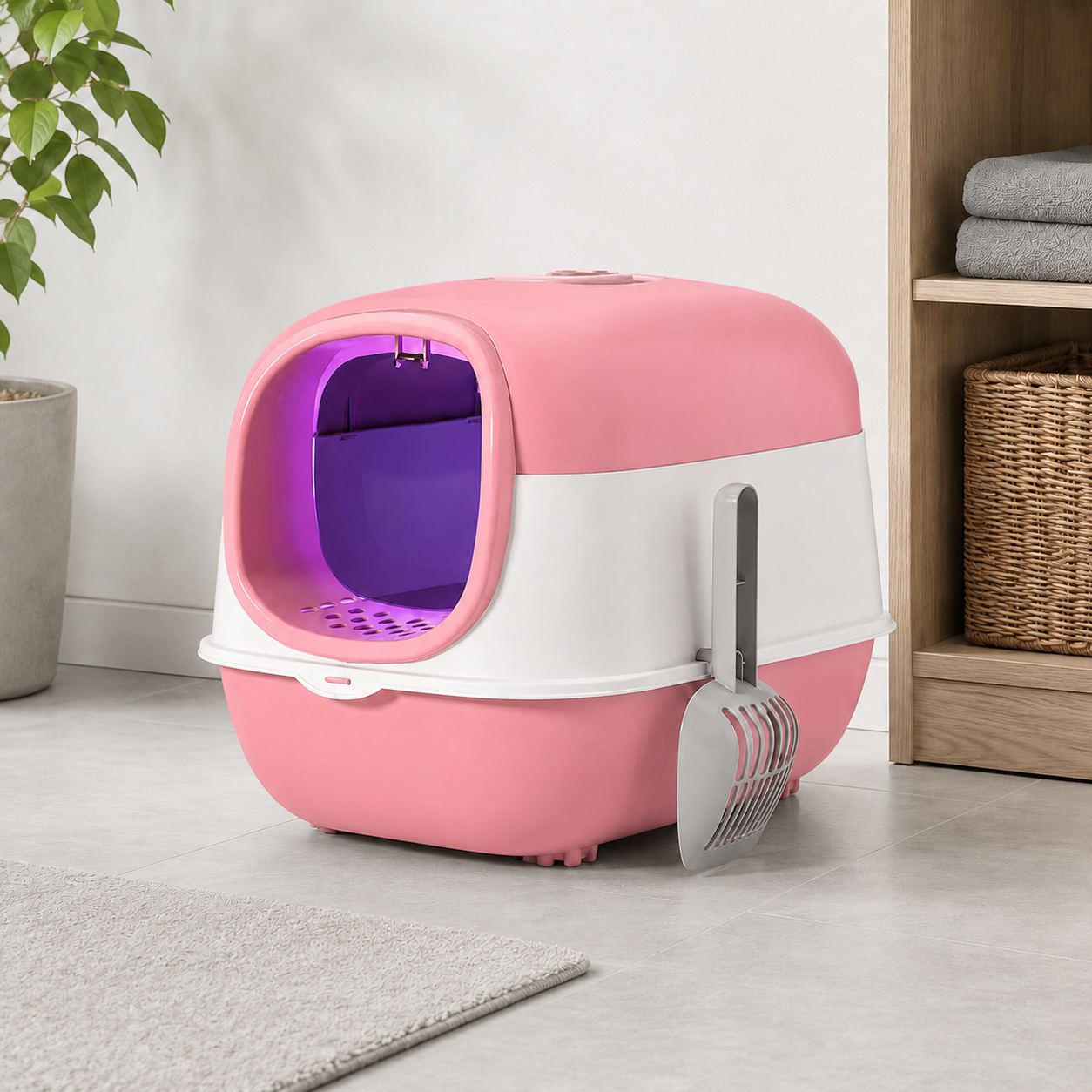 Zugo Orbit Pink 52x38x40 Litter Box