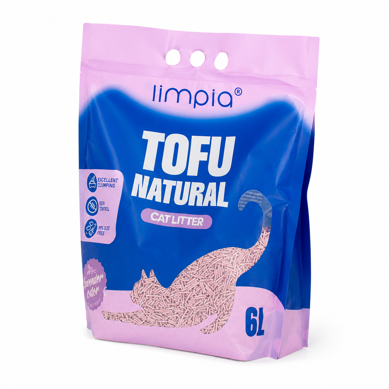 Limpia Litter Tofu Lavender 6L