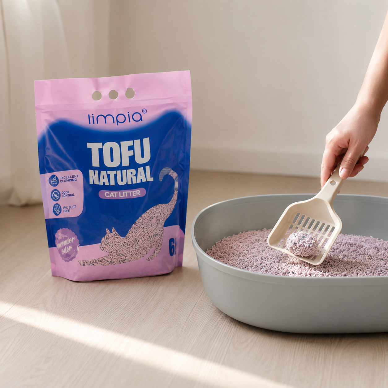 Limpia Litter Tofu Lavender 6L
