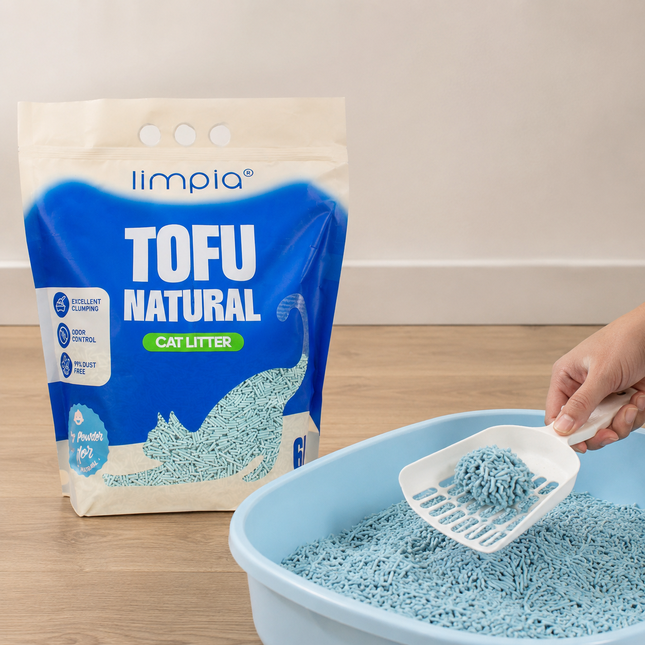 Limpia Litter Tofu Baby Powder 6L