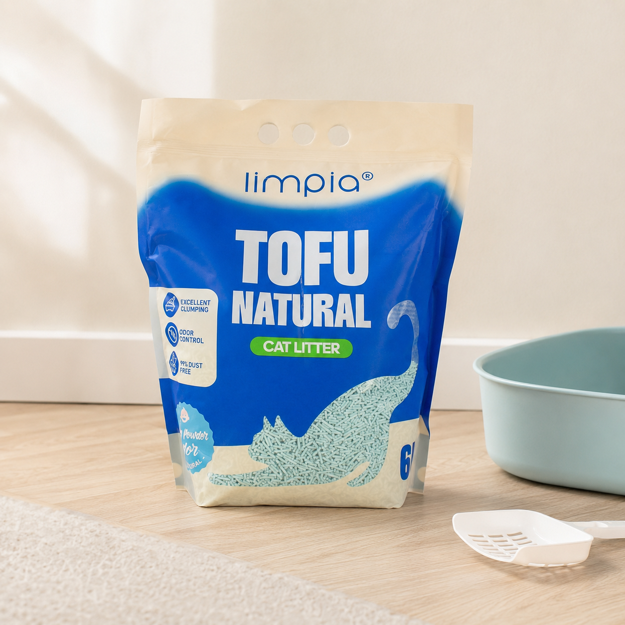 Limpia Litter Tofu Baby Powder 6L