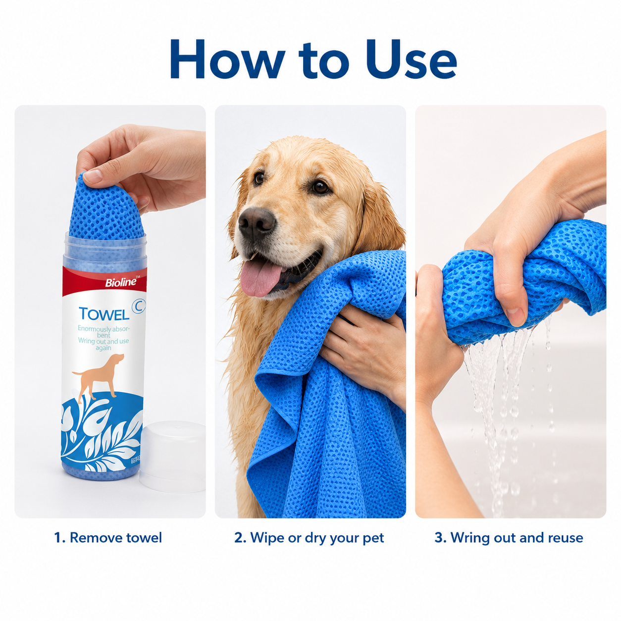 Bioline Absorbent Towel 66x43cm