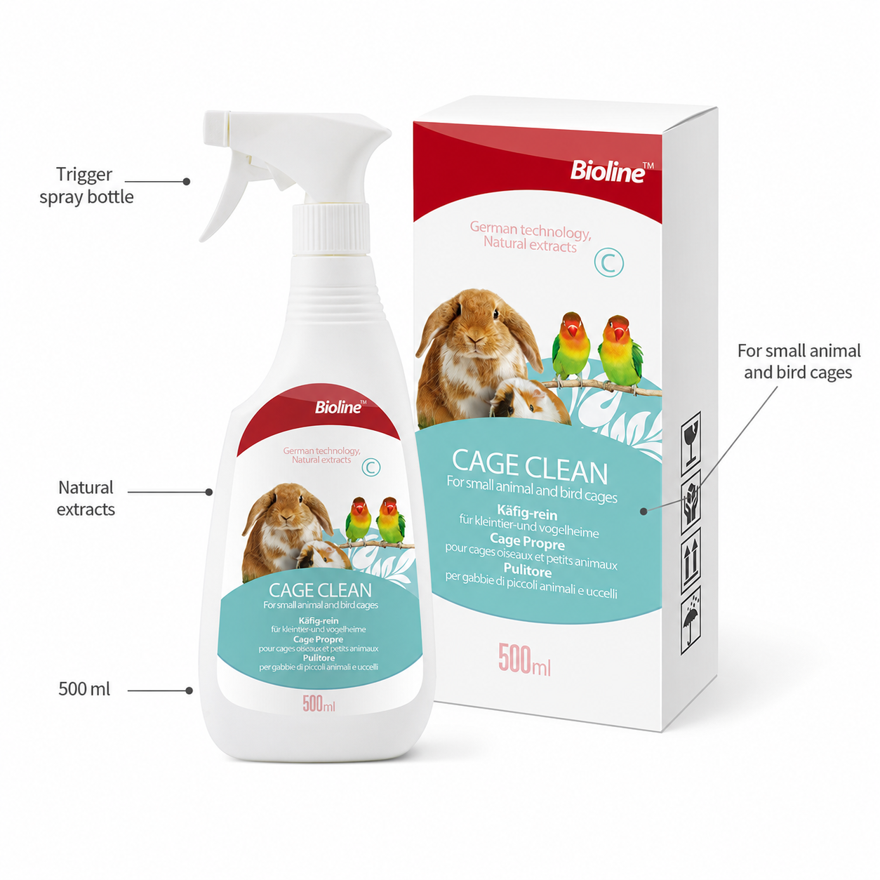 Bioline Cage Clean Spray 500ml