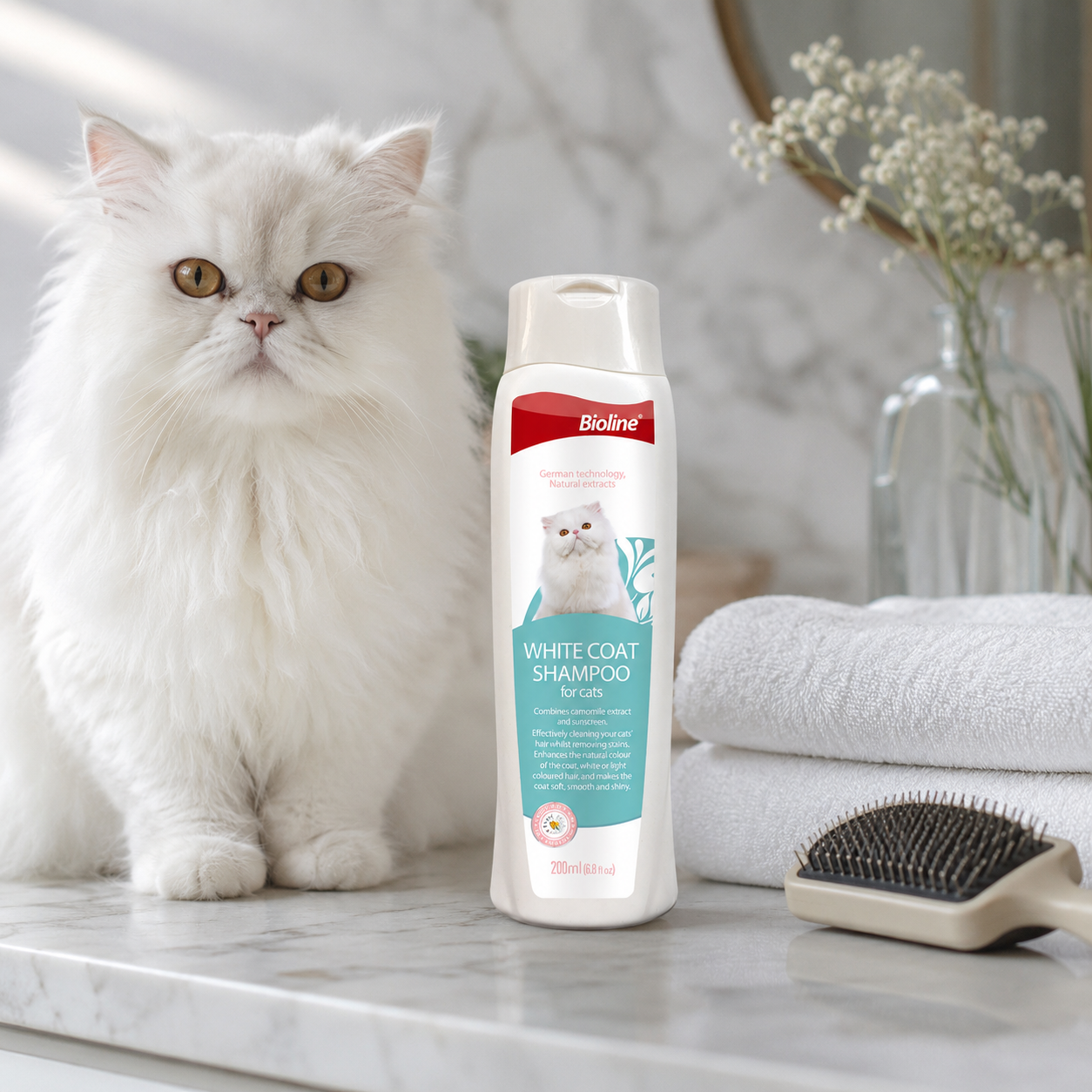 Bioline Shampoo White Coat Cat 200ml