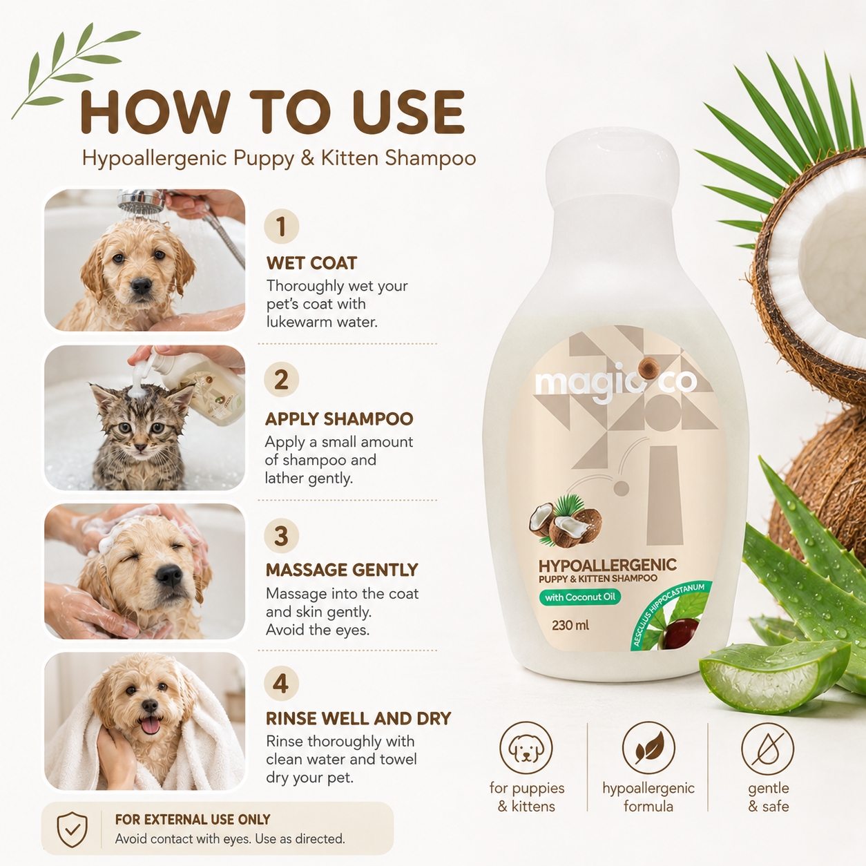 Magicoco Shampoo Hypoallergenic