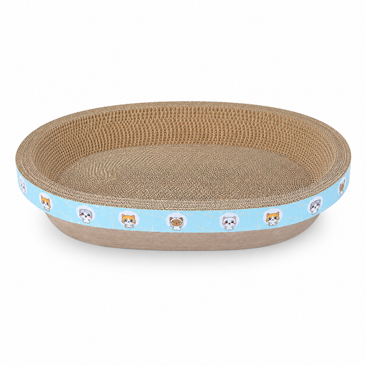 Zugo Oval Cartoon Large Cat Scratcher