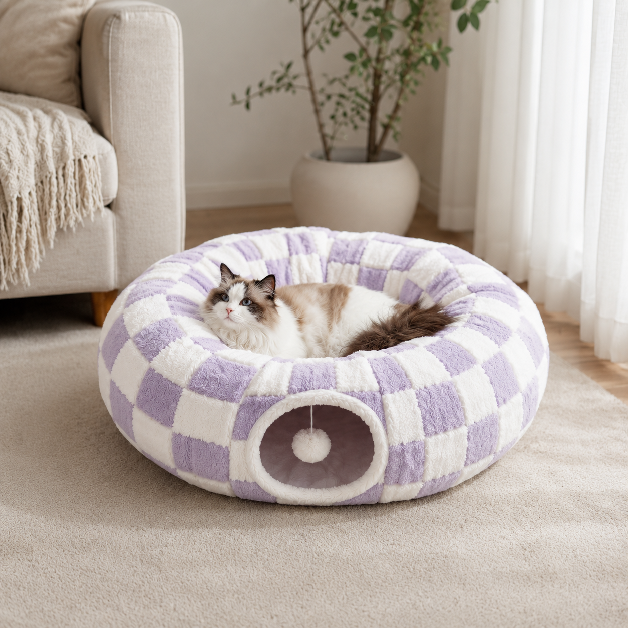 Zugo Tunnel 80x26x20 Lilac Check