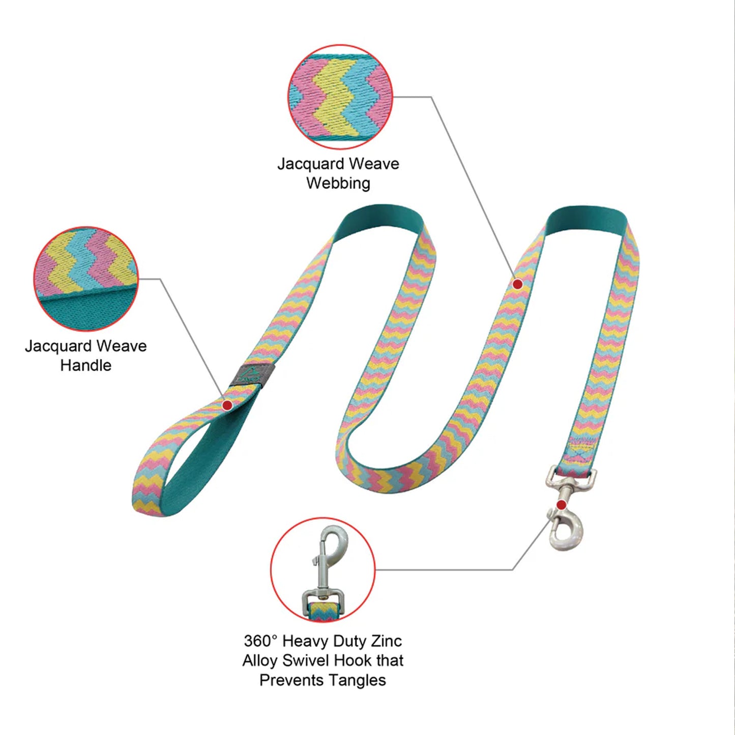 Doco Jacquard Weave Dog Leash